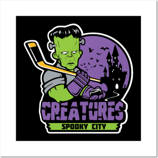 Spoky City Creatures - sport team Posters and Art